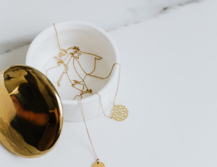 Gold necklaces and pendants