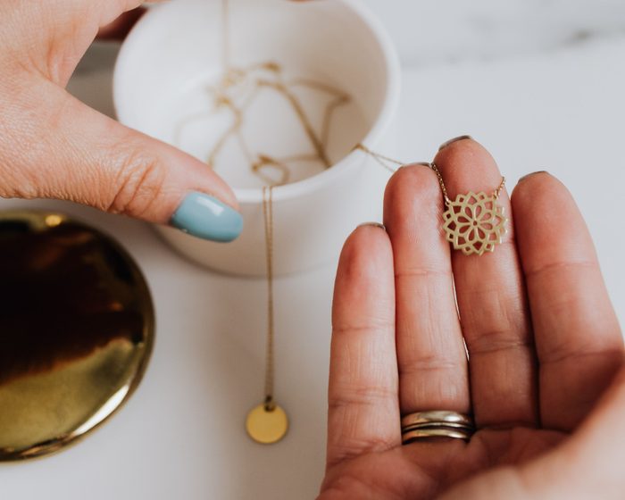 Delicate gold pendant